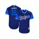 Los Angeles Dodgers #16 Andre Ethier Daddy Authentic Navy Blue 2017 Players Weekend MLB Jersey