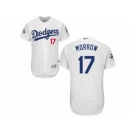 Los Angeles Dodgers #17 Brandon Morrow Authentic White Home 2017 World Series Bound Flex Base MLB Jersey