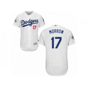 Los Angeles Dodgers #17 Brandon Morrow Authentic White Home 2017 World Series Bound Flex Base MLB Jersey