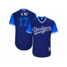 Los Angeles Dodgers #17 Brandon Morrow B Mo Authentic Navy Blue 2017 Players Weekend MLB Jersey