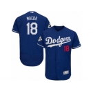 Los Angeles Dodgers #18 Kenta Maeda Authentic Royal Blue Alternate 2017 World Series Bound Flex Base MLB Jersey