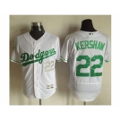 Los Angeles Dodgers #22 Clayton Kershaw White Celtic Flexbase Authentic Collection Stitched Baseball Jersey