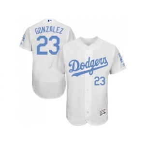 Los Angeles Dodgers #23 Adrian Gonzalez White Flexbase Authentic Collection 2016 Father's Day Stitched Baseball Jersey