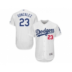 Los Angeles Dodgers #23 Adrian Gonzalez White Flexbase Authentic Collection Stitched Baseball Jersey