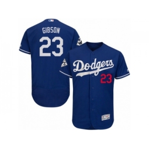 Los Angeles Dodgers #23 Kirk Gibson Authentic Royal Blue Alternate 2017 World Series Bound Flex Base MLB Jersey