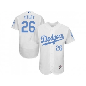 Los Angeles Dodgers #26 Chase Utley White Flexbase Authentic Collection 2016 Father's Day Stitched Baseball Jersey