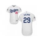 Los Angeles Dodgers #29 Scott Kazmir Authentic White Home 2017 World Series Bound Flex Base MLB Jersey