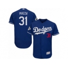 Los Angeles Dodgers #31 Mike Piazza Authentic Royal Blue Alternate 2017 World Series Bound Flex Base MLB Jersey