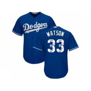 Los Angeles Dodgers #33 Tony Watson Authentic Royal Blue Team Logo Fashion Cool Base MLB Jersey