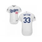 Los Angeles Dodgers #33 Tony Watson Authentic White Home 2017 World Series Bound Flex Base MLB Jersey