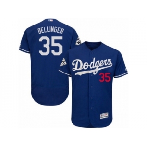 Los Angeles Dodgers #35 Cody Bellinger Authentic Royal Blue Alternate 2017 World Series Bound Flex Base MLB Jersey