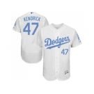 Los Angeles Dodgers #47 Howie Kendrick White Flexbase Authentic Collection 2016 Father's Day Stitched Baseball Jersey