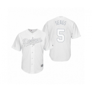 Los Angeles Dodgers #5 Corey Seager Seags White 2019 Players' Weekend Replica Jersey