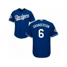 Los Angeles Dodgers #6 Curtis Granderson Replica Royal Blue Alternate 2017 World Series Bound Cool Base MLB Jersey