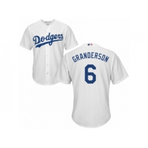 Los Angeles Dodgers #6 Curtis Granderson Replica White Home Cool Base MLB Jersey