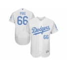 Los Angeles Dodgers #66 Yasiel Puig White Flexbase Authentic Collection 2016 Father's Day Stitched Baseball Jersey