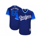 Los Angeles Dodgers #66 Yasiel Puig Wild Horse Authentic Navy Blue 2017 Players Weekend MLB Jersey