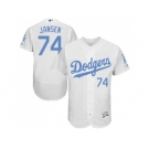 Los Angeles Dodgers #74 Kenley Jansen White Flexbase Authentic Collection 2016 Father's Day Stitched Baseball Jersey