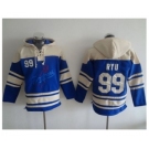 Los Angeles Dodgers #99 Hyun-Jin Ryu Blue Sawyer Hooded Sweatshirt MLB Hoodie