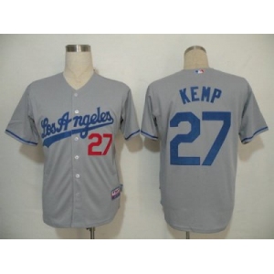 MLB Los Angeles Dodgers #27 Kemp Grey