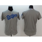 Men Los Angeles Dodgers blank Majestic Gray Flexbase Authentic Collection Player Jersey