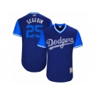 Men's 2017 Little League World Series Dodgers #25 Rob Segedin Segedin Royal Jersey