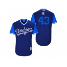 Men's 2017 Little League World Series Dodgers Luis Avilan #43 Avi Royal Jersey