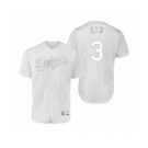 Men's Dodgers Chris Taylor CT3 White 2019 Players' Weekend Authentic Jersey