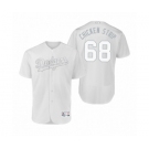 Men's Dodgers Ross Stripling Chicken Strip#68 White 2019 Players' Weekend Authentic Jersey