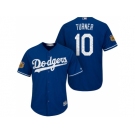 Men's Los Angeles Dodgers #10 Justin Turner 2017 Spring Training Cool Base Stitched MLB Jersey