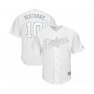 Men's Los Angeles Dodgers #10 Justin Turner Redturn2 Authentic White 2019 Players Weekend Baseball Jersey