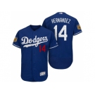 Men's Los Angeles Dodgers #14 Enrique Hernandez 2017 Spring Training Flex Base Authentic Collection Stitched Baseball Jersey