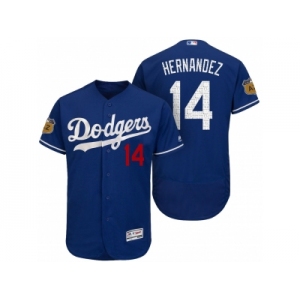 Men's Los Angeles Dodgers #14 Enrique Hernandez 2017 Spring Training Flex Base Authentic Collection Stitched Baseball Jersey