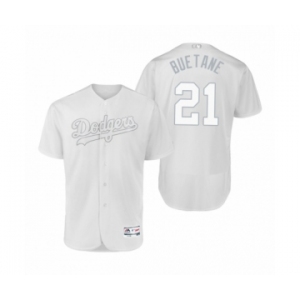 Men's Los Angeles Dodgers #21 Walker Buehler Buetane White 2019 Players' Weekend Authentic Jersey