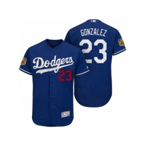 Men's Los Angeles Dodgers #23 Adrian Gonzalez 2017 Spring Training Flex Base Authentic Collection Stitched Baseball Jersey