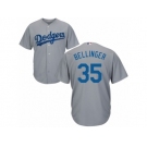 Men's Los Angeles Dodgers #35 Cody Bellinger Gray Cool Base Jersey