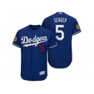 Men's Los Angeles Dodgers #5 Corey Seager 2017 Spring Training Flex Base Authentic Collection Stitched Baseball Jersey