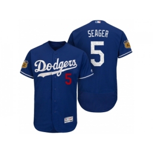 Men's Los Angeles Dodgers #5 Corey Seager 2017 Spring Training Flex Base Authentic Collection Stitched Baseball Jersey