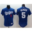 Men's Los Angeles Dodgers #5 Corey Seager Majestic blue Flexbase Authentic Collection Player Jersey