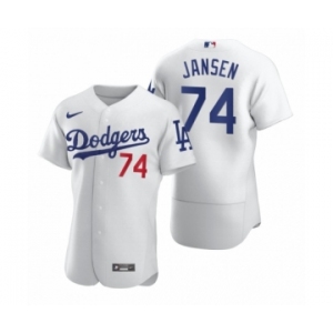 Men's Los Angeles Dodgers #74 Kenley Jansen Nike White 2020 Authentic Jersey