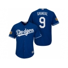 Men's Los Angeles Dodgers #9 Yasmani Grandal 2017 Spring Training Cool Base Stitched MLB Jersey