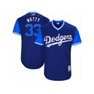 Men's Los Angeles Dodgers Tony Watson #33 Watty Majestic Royal 2017 Players Weekend Authentic Jersey