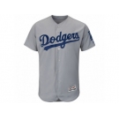 Men's Los Angles Dodgers Majestic Alternate Road Blank Gray Flex Base Authentic Collection Team Jersey