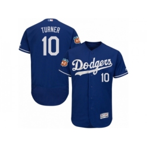 Men's Majestic Los Angeles Dodgers #10 Justin Turner Royal Blue Flexbase Authentic Collection MLB Jersey