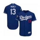 Men's Majestic Los Angeles Dodgers #13 Max Muncy Royal Blue Alternate Flex Base Authentic Collection 2018 World Series MLB Jersey