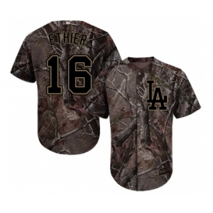 Men's Majestic Los Angeles Dodgers #16 Andre Ethier Authentic Camo Realtree Collection Flex Base MLB Jersey