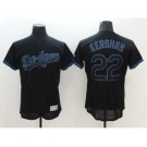 Men's Majestic Los Angeles Dodgers #22 Clayton Kershaw Lights Out Black Flexbase Authentic Collection MLB Jersey