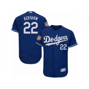 Men's Majestic Los Angeles Dodgers #22 Clayton Kershaw Royal Blue Flexbase Authentic Collection MLB Jersey