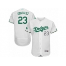 Men's Majestic Los Angeles Dodgers #23 Adrian Gonzalez White Celtic Flexbase Authentic Collection MLB Jersey