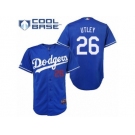 Men's Majestic Los Angeles Dodgers #26 Chase Utley Authentic Royal Blue Cool Base MLB Jersey